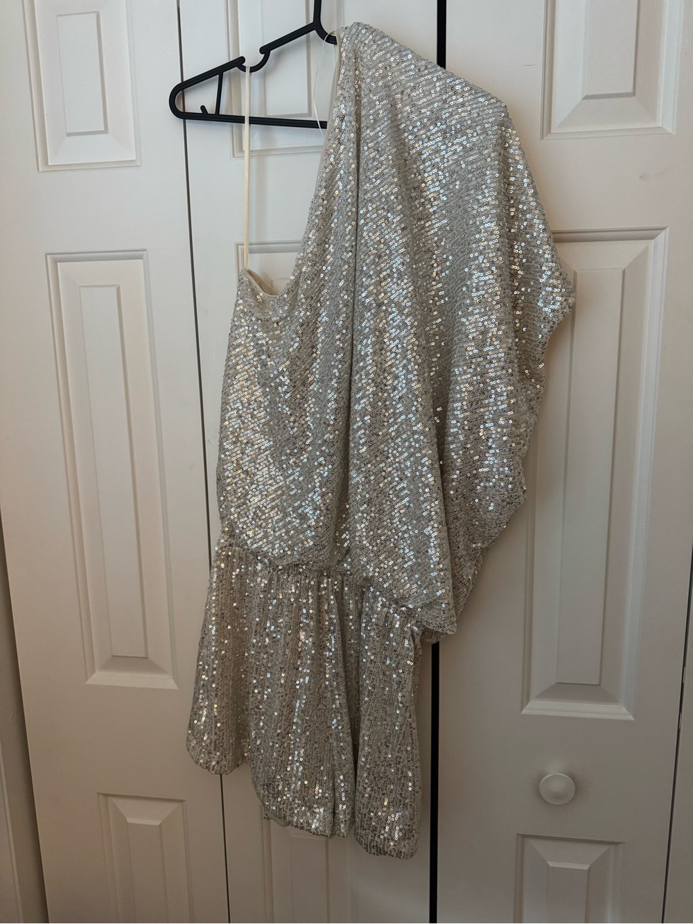 Mustard Seed Silver Sequin High-Low Romper- NWT
